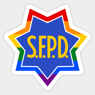 San Francisco Police Department Pride Logo Sticker